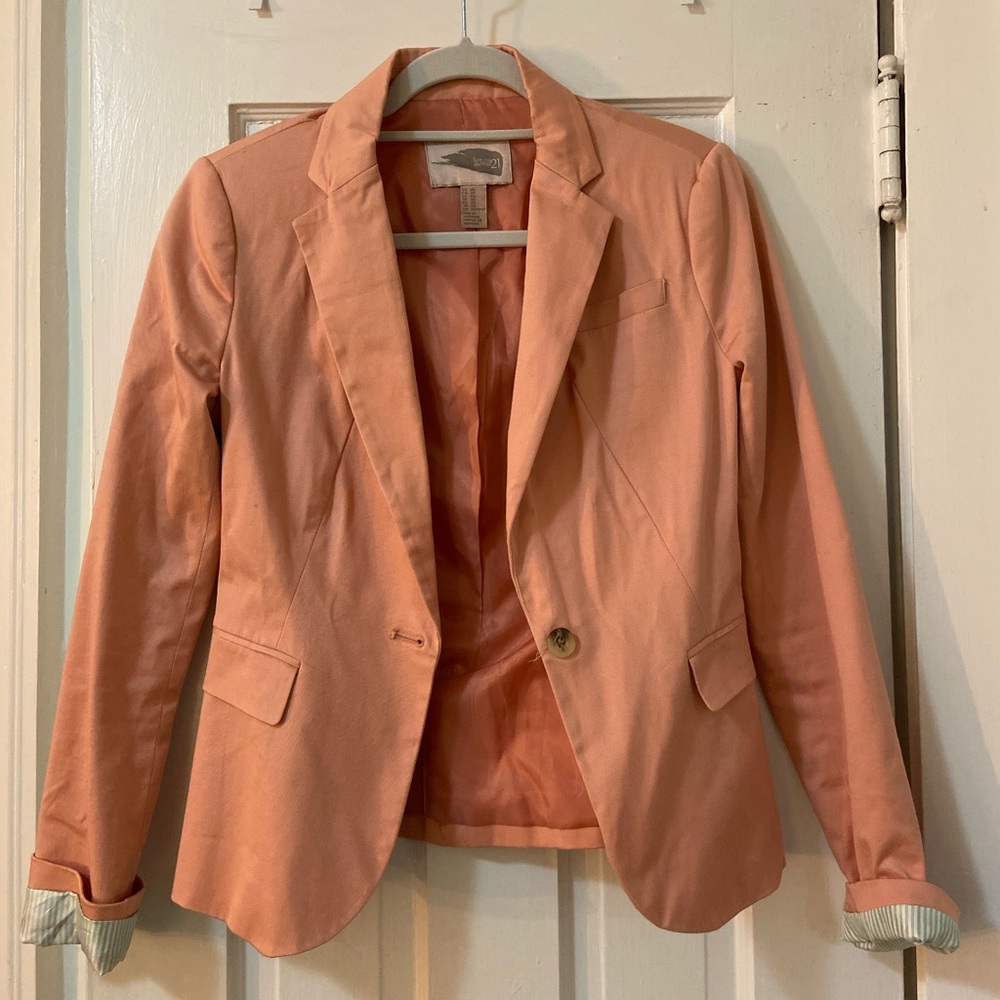 F21 peach blazer